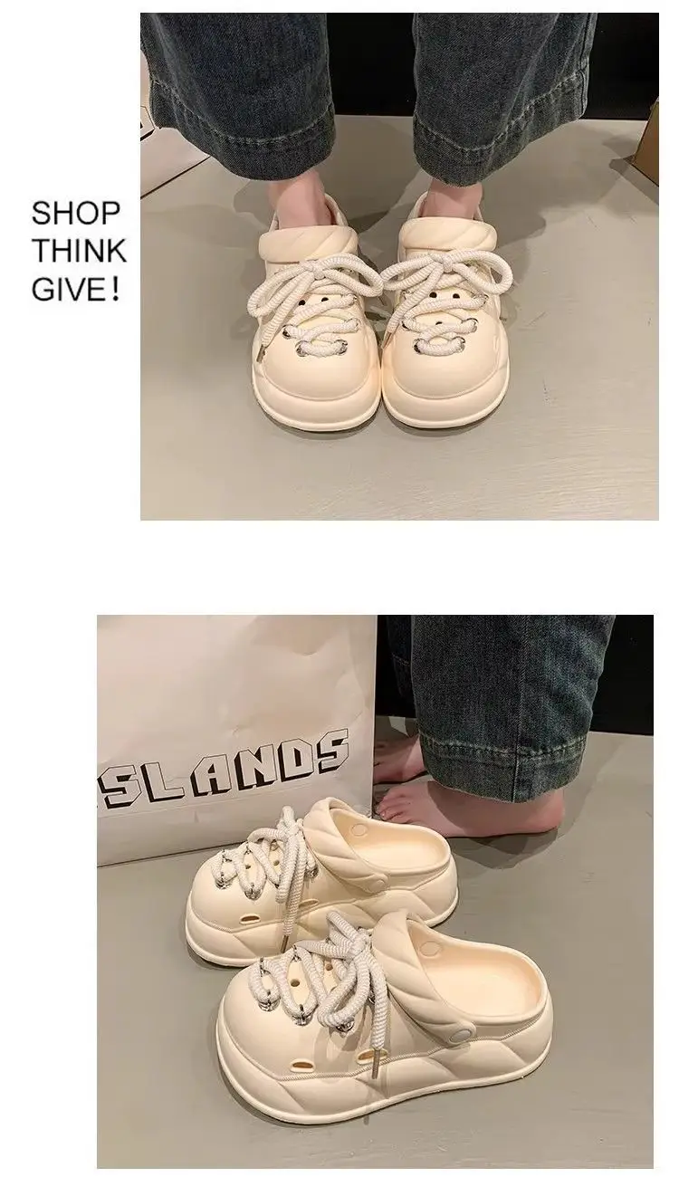 Women's Cream Rope Sandals Non-Slip Thick Sole — feature 20