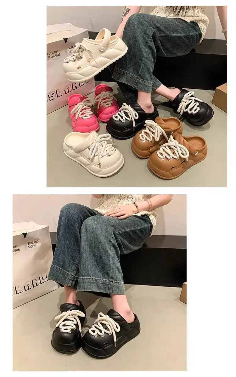 Women's Cream Rope Sandals Non-Slip Thick Sole — feature 21