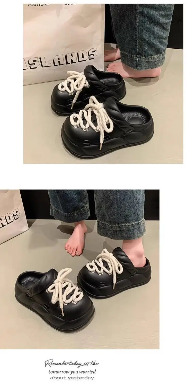 Women's Cream Rope Sandals Non-Slip Thick Sole — feature 23