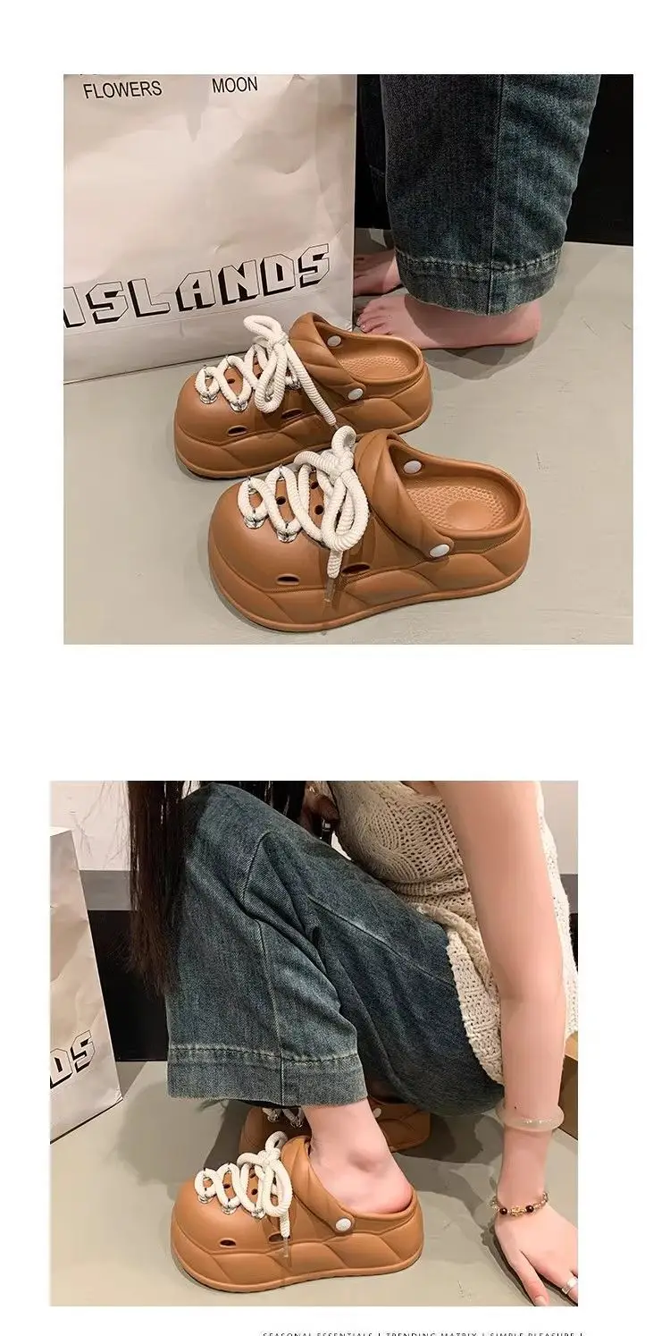 Women's Cream Rope Sandals Non-Slip Thick Sole — feature 27