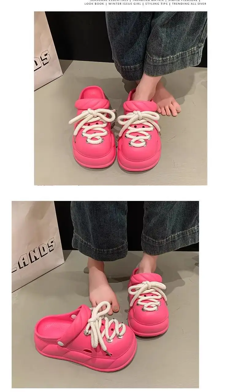 Women's Cream Rope Sandals Non-Slip Thick Sole — feature 28