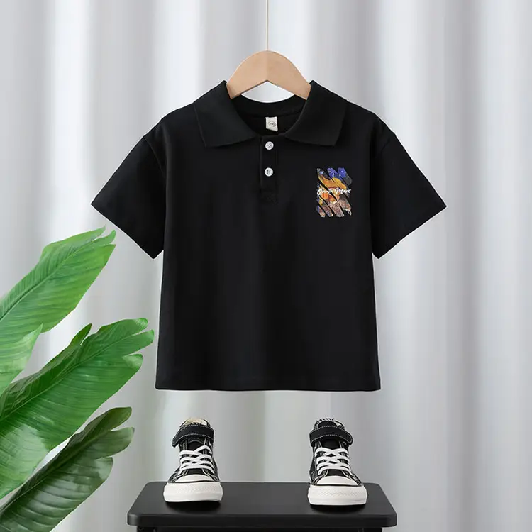 Baby Boys Black Polo Shirt with Embroidered Logo 2025 - Image 6