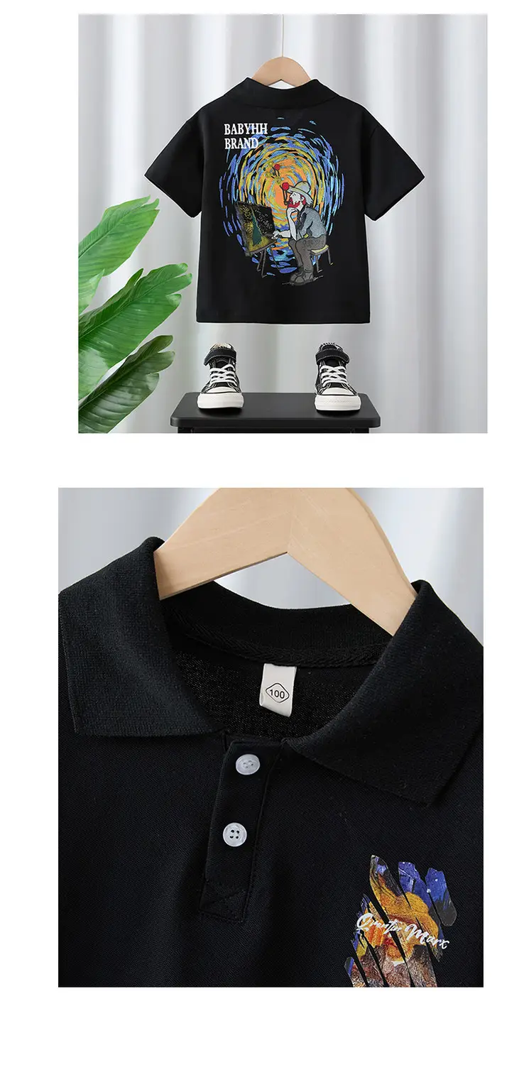 Baby Boys Black Polo Shirt with Embroidered Logo 2025 — feature 11