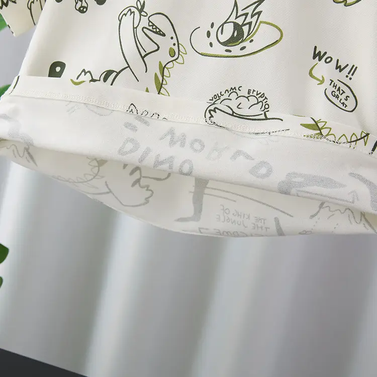 Children's Dino Printed Polo Shirt White Summer Boys 2025 - Image 7