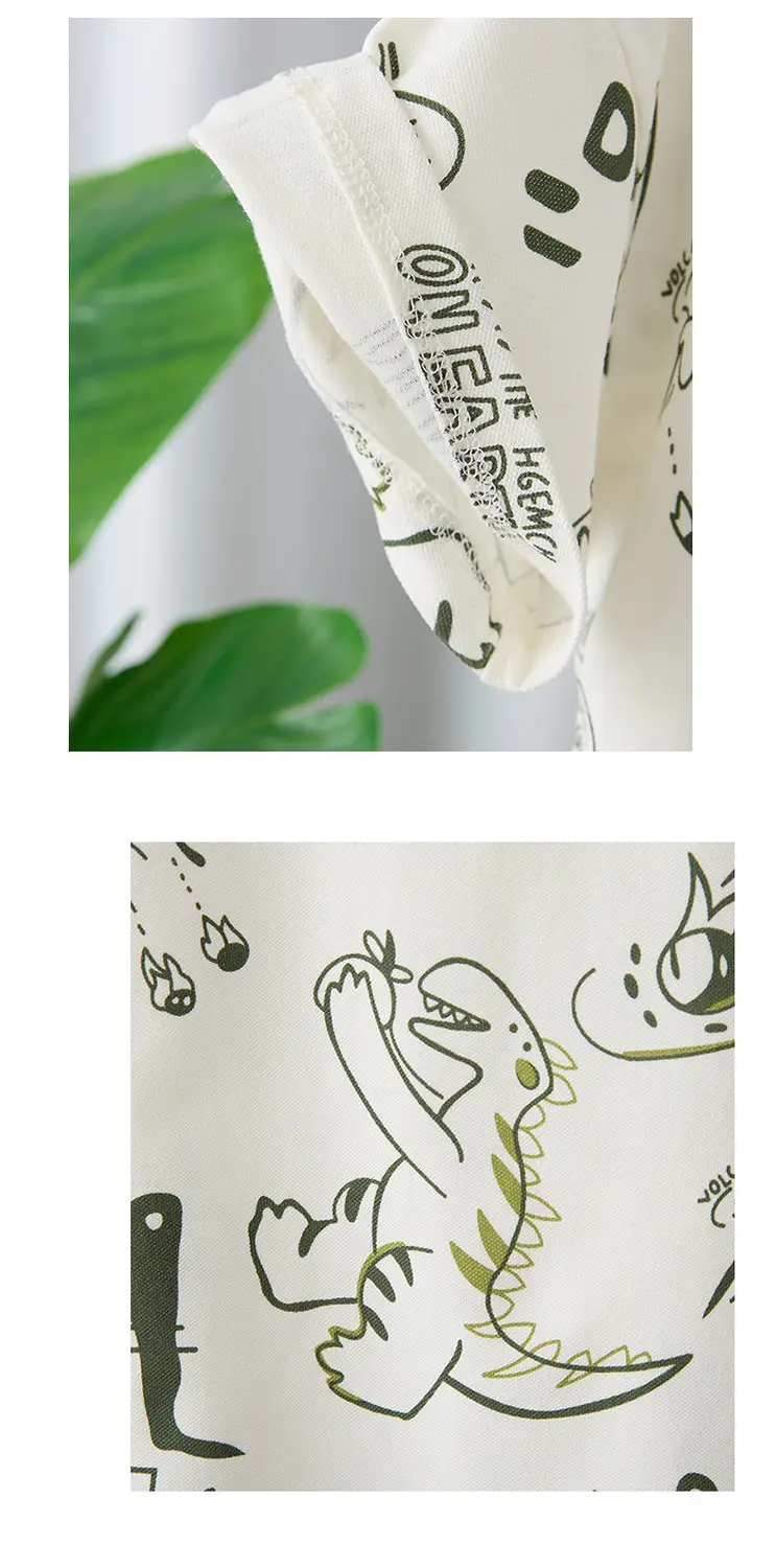 Children's Dino Printed Polo Shirt White Summer Boys 2025 — feature 12
