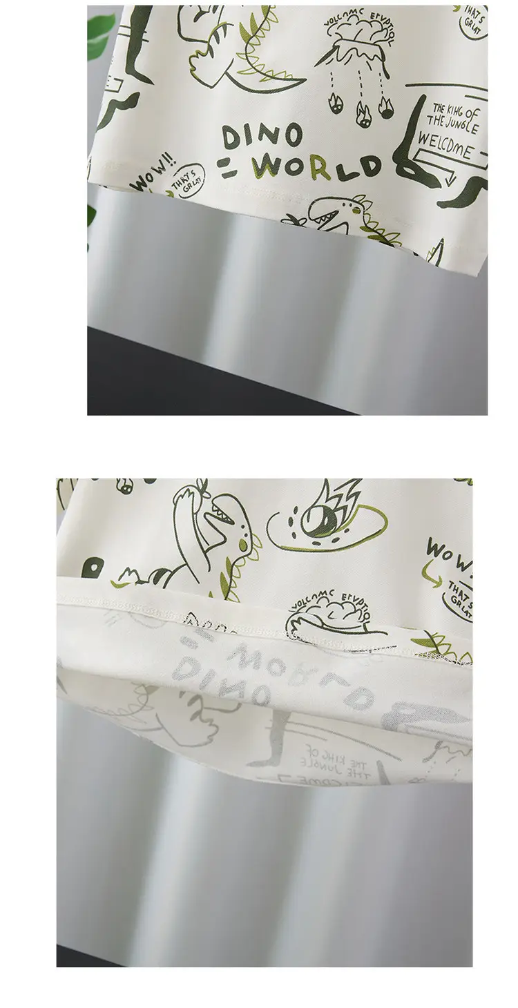 Children's Dino Printed Polo Shirt White Summer Boys 2025 — feature 13