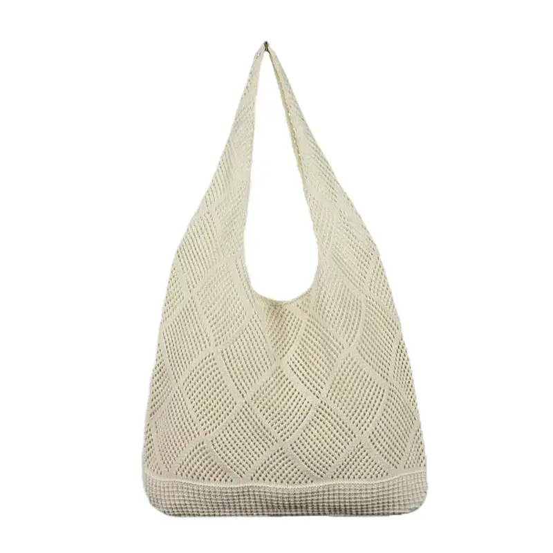 Knitted Crossbody Bag Women Beach Wear Hollow Solid Color - Image 11