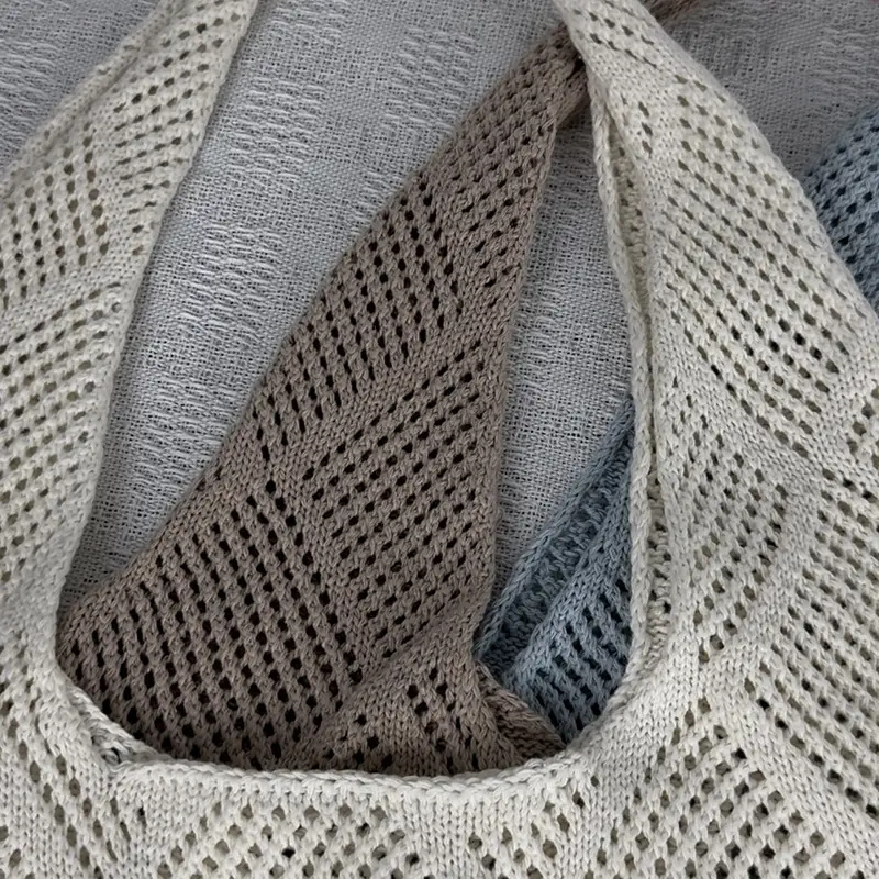 Knitted Crossbody Bag Women Beach Wear Hollow Solid Color — feature 18