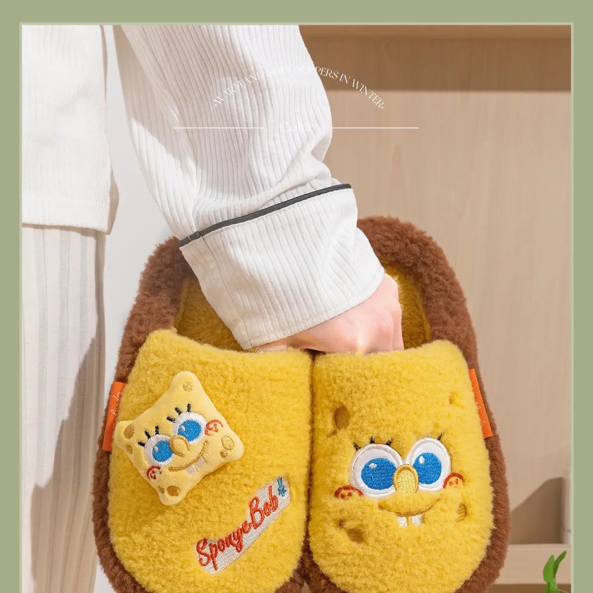 Pink Spongebob Cotton Women's Winter Slippers 2025 — feature 18