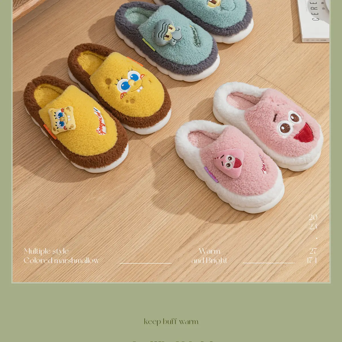 Pink Spongebob Cotton Women's Winter Slippers 2025 — feature 21