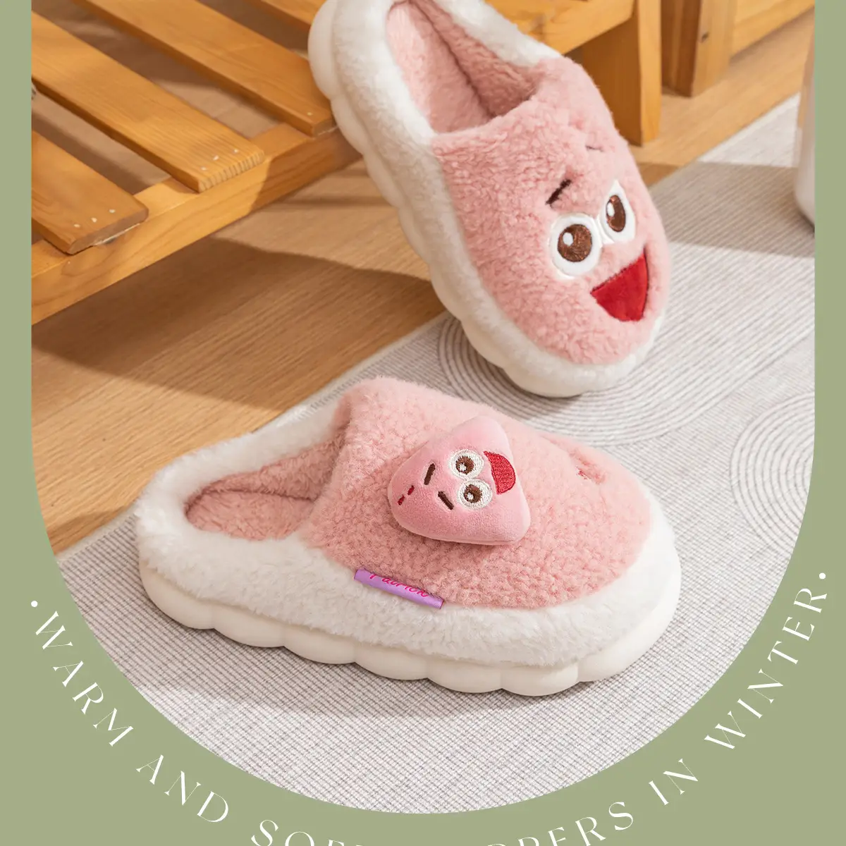Pink Spongebob Cotton Women's Winter Slippers 2025 — feature 7