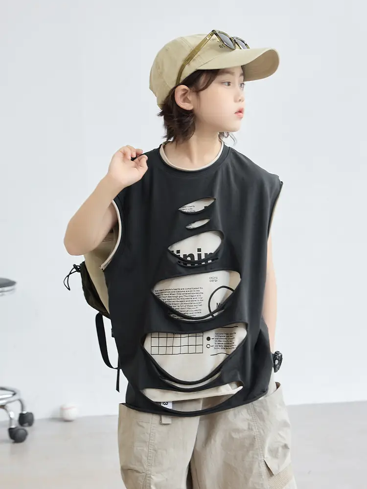 Boys Sleeveless Cotton T-Shirt Summer 2026 - Image 6