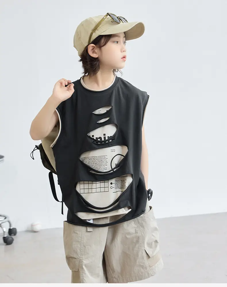 Boys Sleeveless Cotton T-Shirt Summer 2026 — feature 11