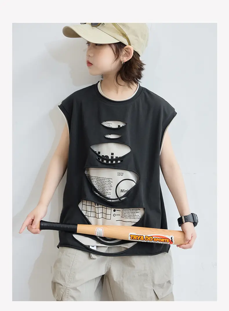 Boys Sleeveless Cotton T-Shirt Summer 2026 — feature 13