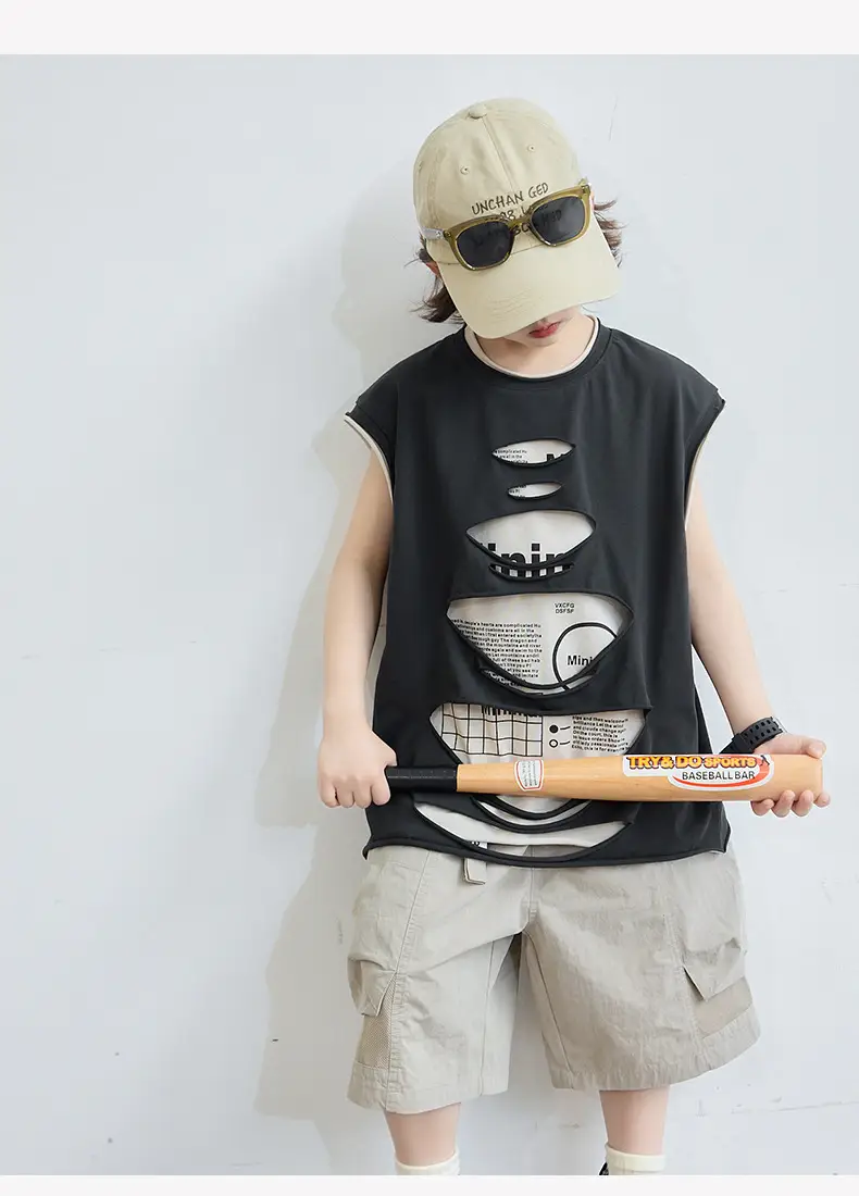 Boys Sleeveless Cotton T-Shirt Summer 2026 — feature 14