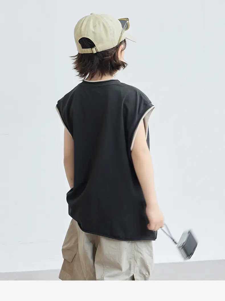 Boys Sleeveless Cotton T-Shirt Summer 2026 — feature 16