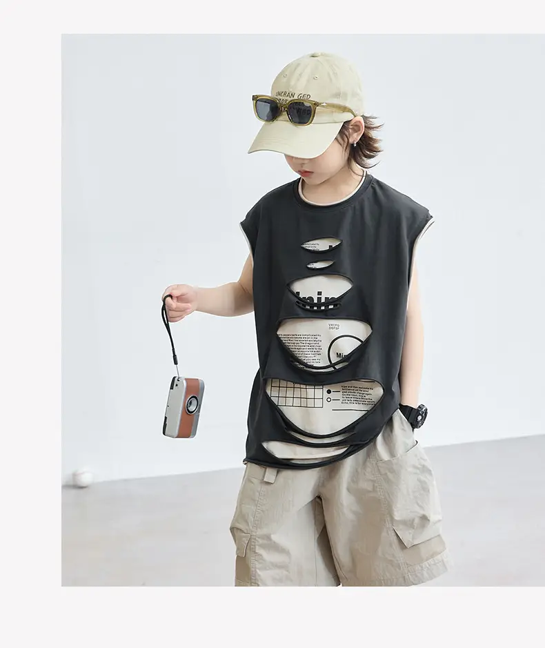 Boys Sleeveless Cotton T-Shirt Summer 2026 — feature 17