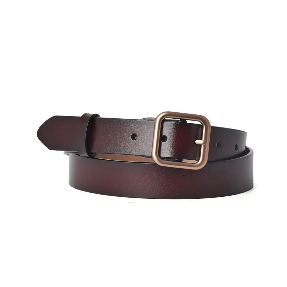Women Genuine Leather Belt with Square Buckle - Image 5