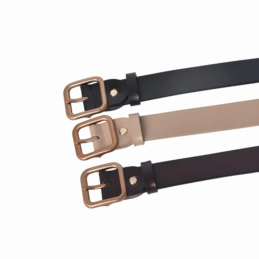 Women Genuine Leather Belt with Square Buckle - Image 7