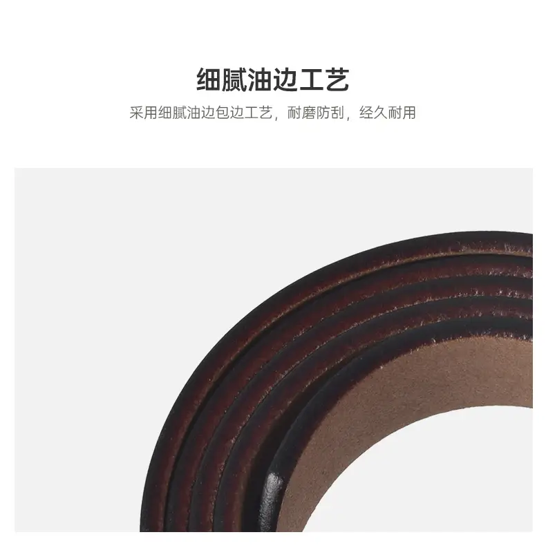 Women Genuine Leather Belt with Square Buckle — feature 6