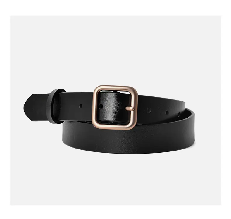 Women Genuine Leather Belt with Square Buckle — feature 9