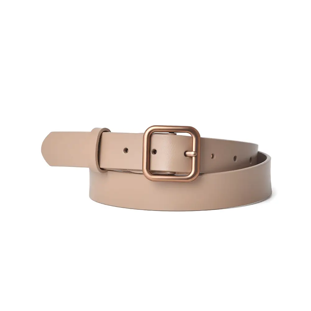 Women Genuine Leather Belt with Square Buckle - Image 3