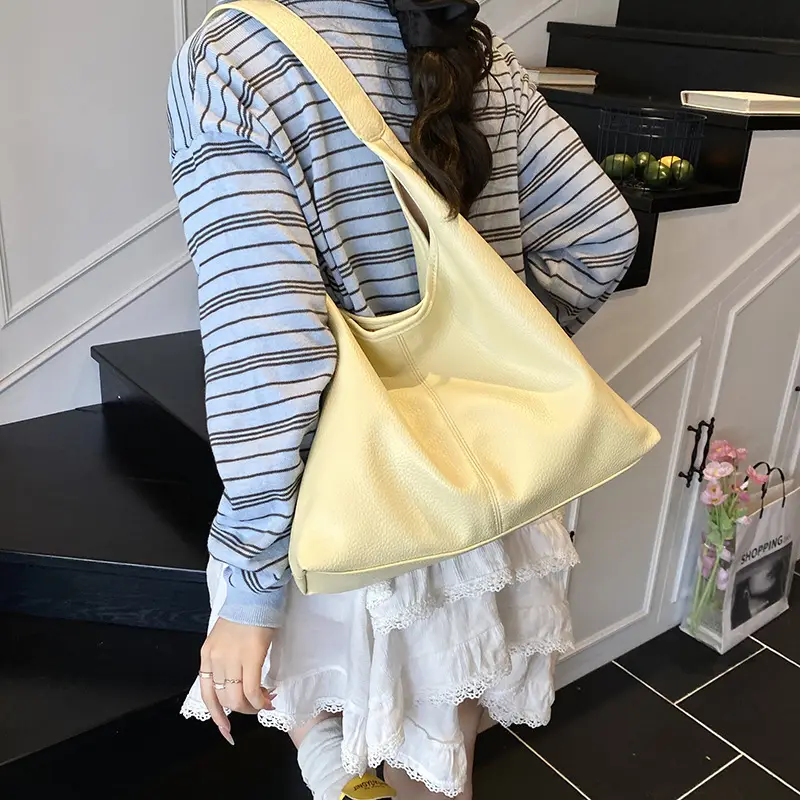Women Soft Beige Shoulder Bag 2025 Spring Summer - Image 10