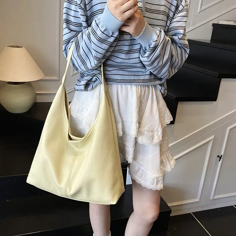 Women Soft Beige Shoulder Bag 2025 Spring Summer - Image 11