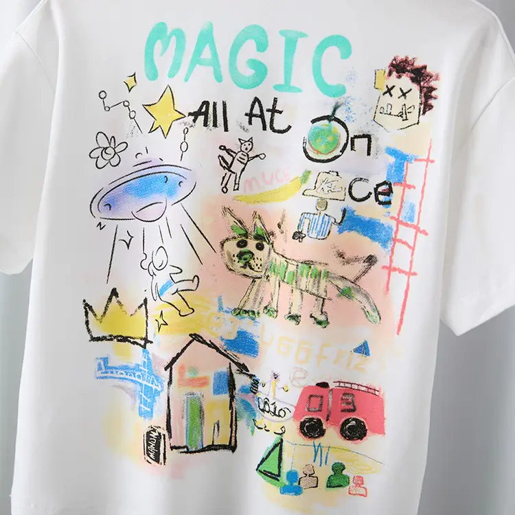 Boys' Cotton Graphic T-Shirt White Summer 2025 - Image 5