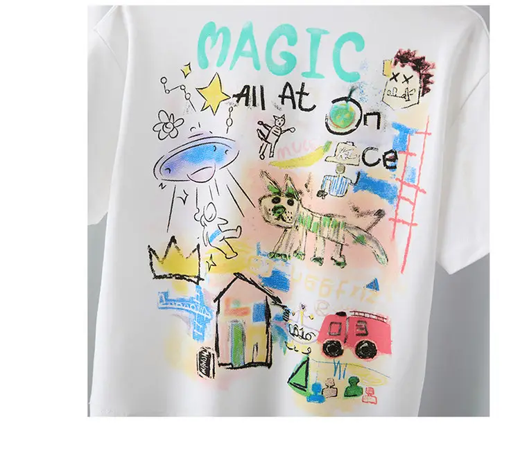 Boys' Cotton Graphic T-Shirt White Summer 2025 — feature 14