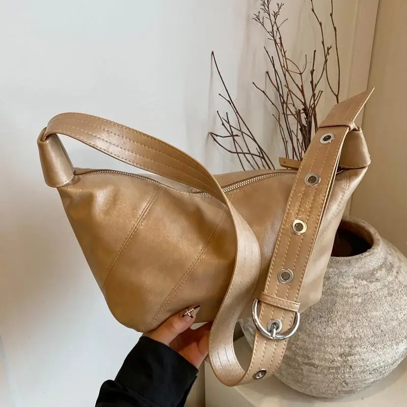 Nude Leather Crossbody Bag for Women 2025 - Image 7