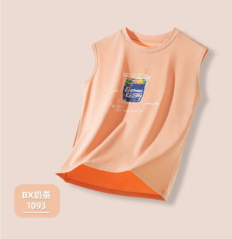 New Boys Sleeveless T-Shirt Bamboo Silk Summer Vest — feature 17