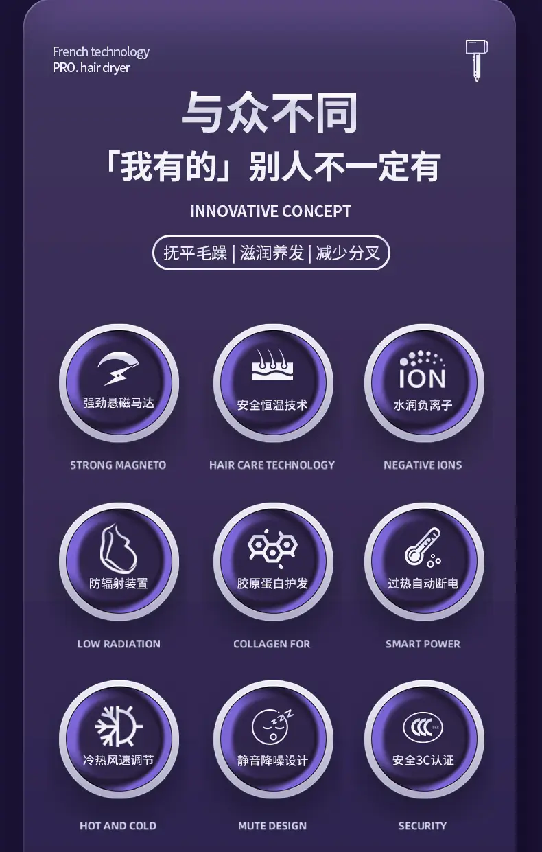 Electric Hair Dryer with Negative Ion Technology — feature 6