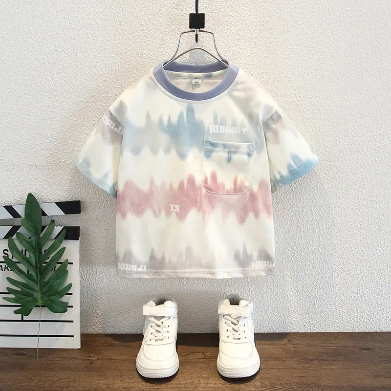 Boys Tie-Dye Cotton Summer T-Shirt - Image 3
