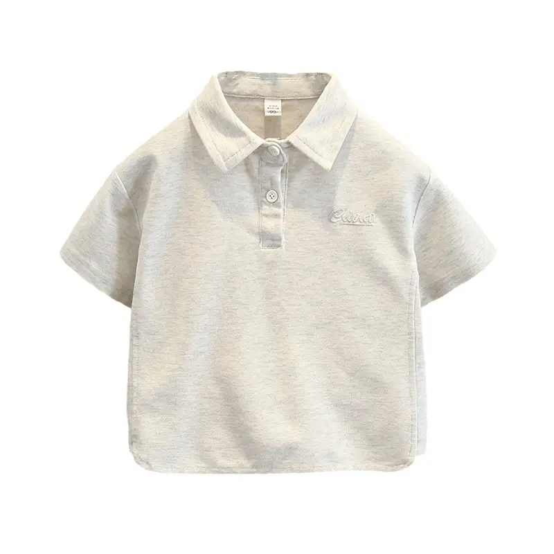 Boys White Polo Shirt Short Sleeve Kids Summer Wear
