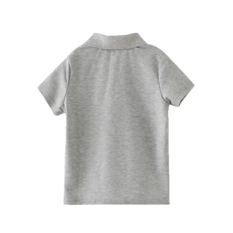 Tiny Angel Polo Collar Short Sleeve Boys Girls White - Image 9