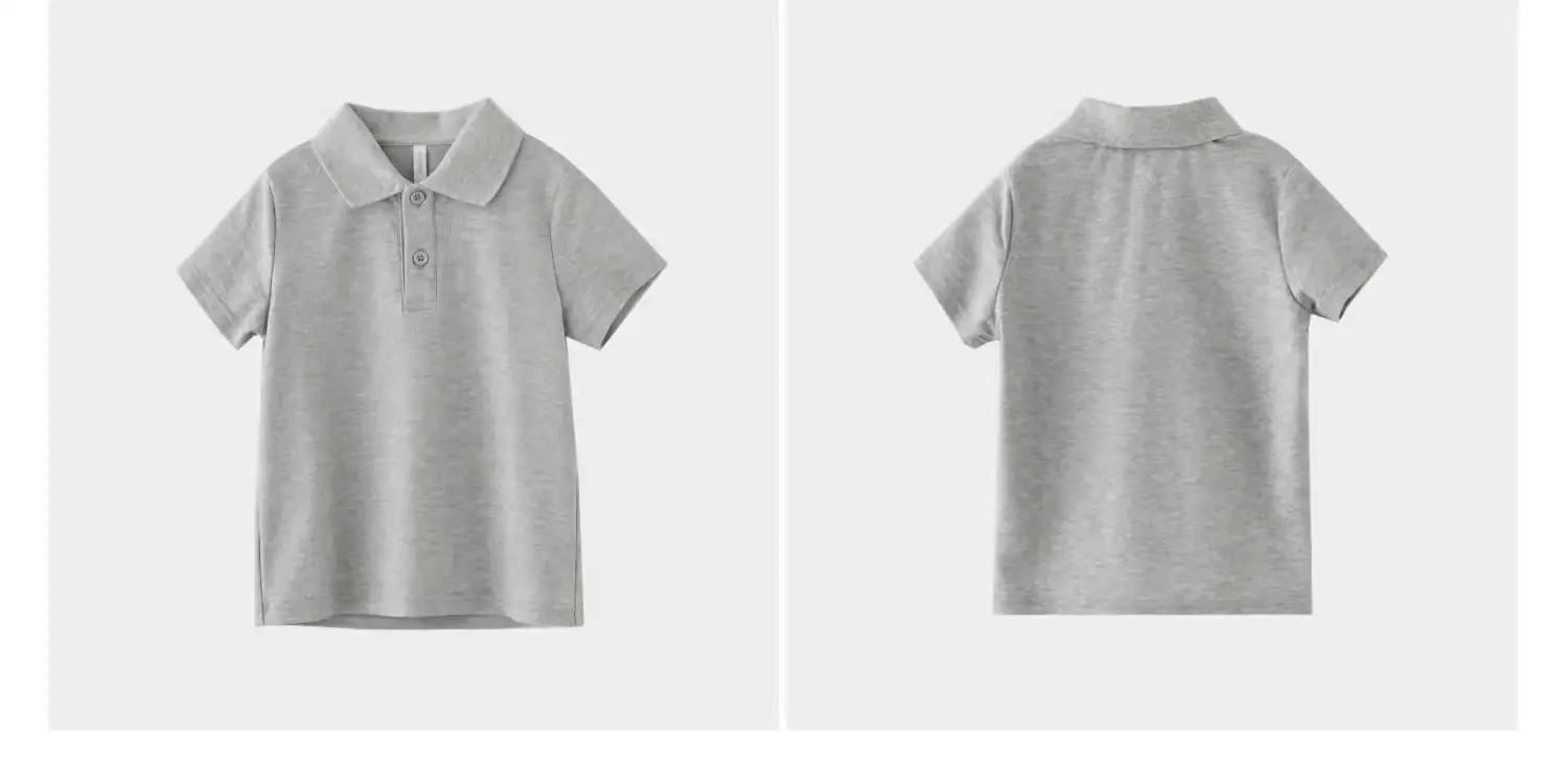 Tiny Angel Polo Collar Short Sleeve Boys Girls White — feature 10