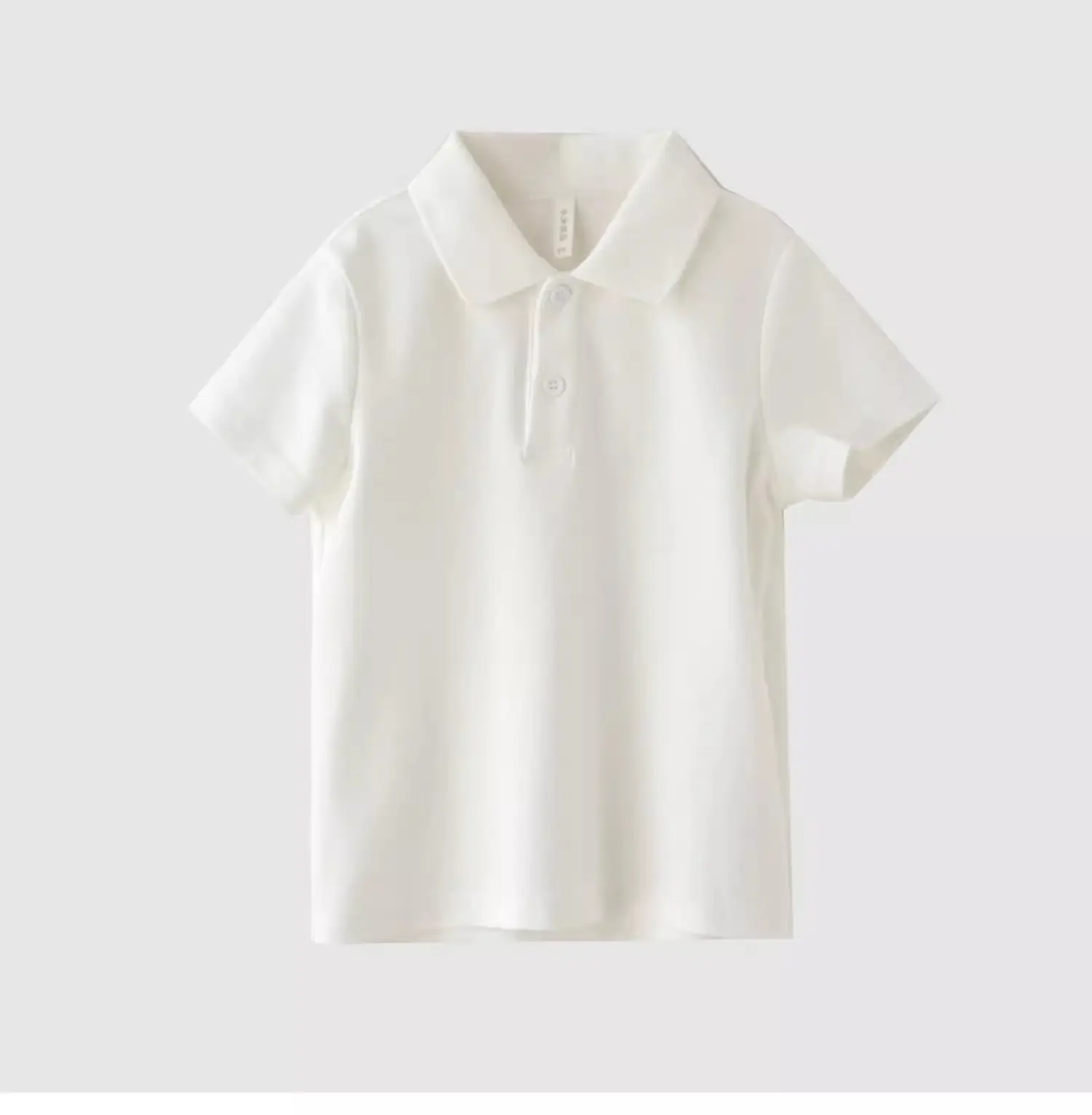 Tiny Angel Polo Collar Short Sleeve Boys Girls White — feature 17