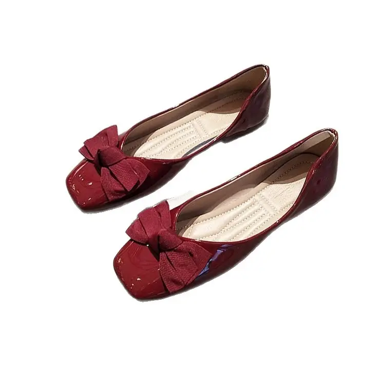 2025 Summer Women's Red Bow Flat Shoes - Image 7