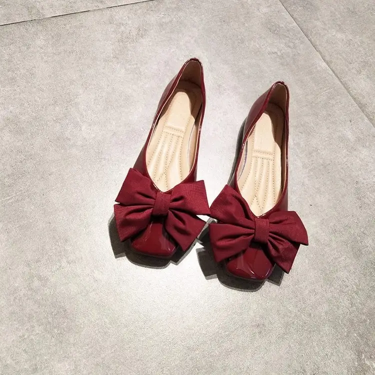 2025 Summer Women's Red Bow Flat Shoes — feature 7