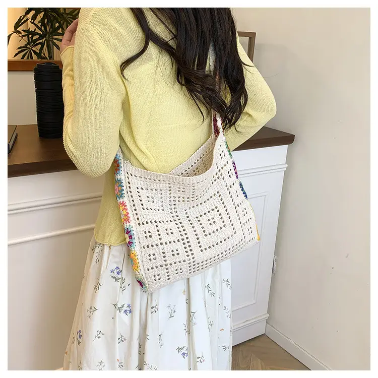 Women's Wool Knitted Sunflower Crossbody Bag — feature 13