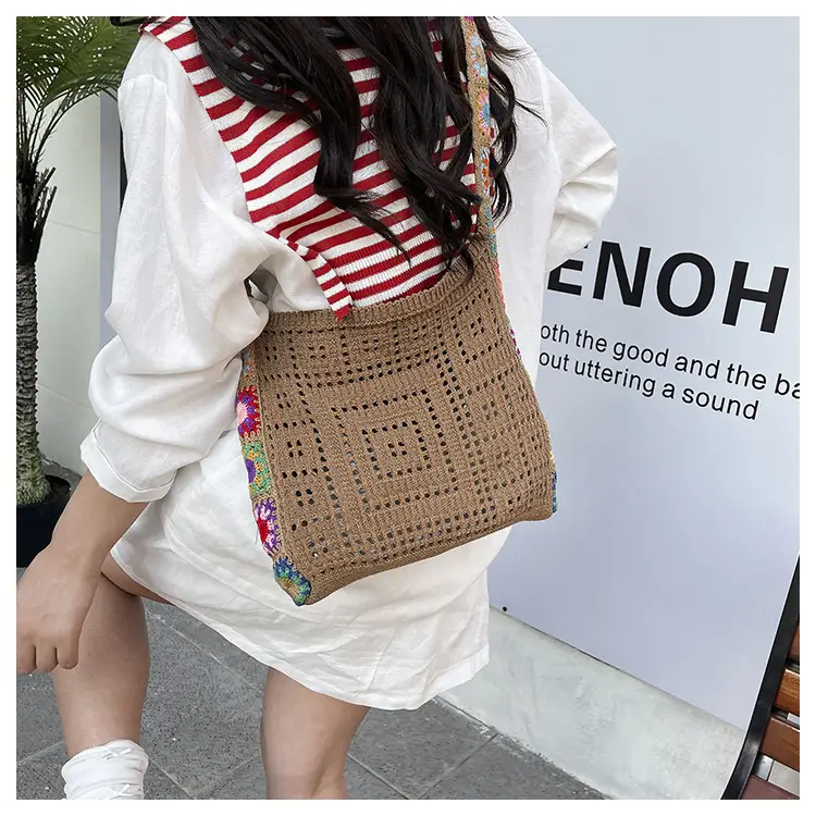 Women's Wool Knitted Sunflower Crossbody Bag — feature 22