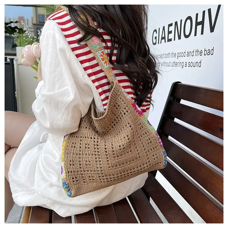 Women's Wool Knitted Sunflower Crossbody Bag — feature 24