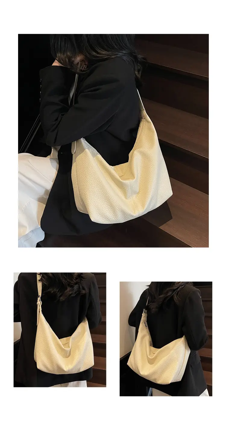 Women's Beige Leather Shoulder Bag 2025 New Style — feature 10