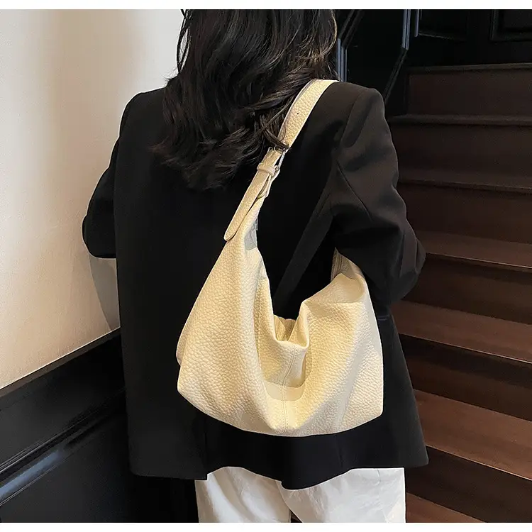 Women's Beige Leather Shoulder Bag 2025 New Style — feature 11