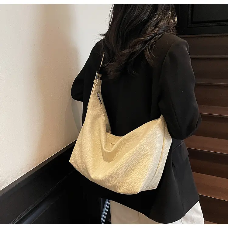Women's Beige Leather Shoulder Bag 2025 New Style — feature 14