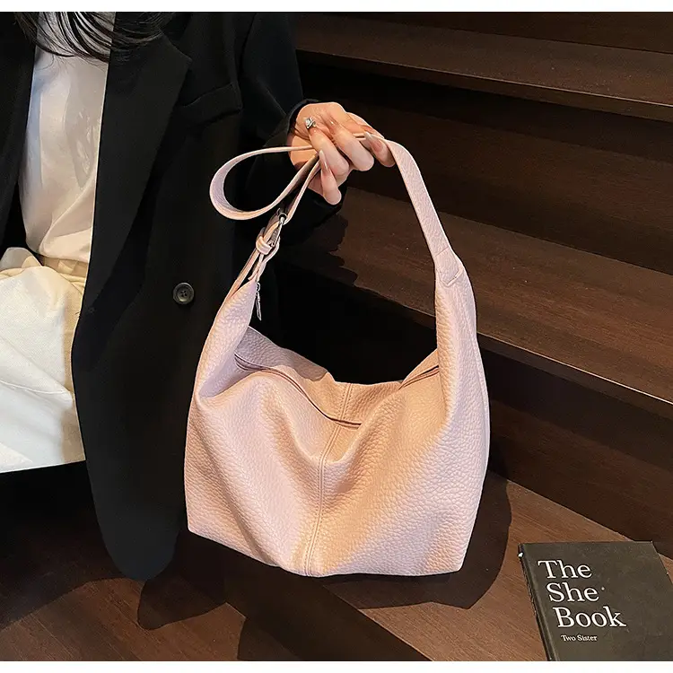 Women's Beige Leather Shoulder Bag 2025 New Style — feature 17