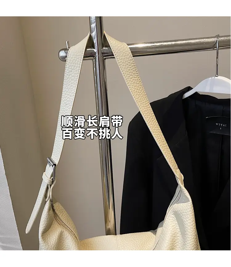 Women's Beige Leather Shoulder Bag 2025 New Style — feature 5