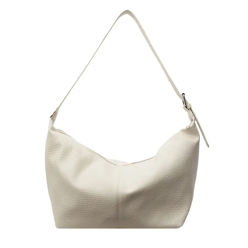 Women's Beige Leather Shoulder Bag 2025 New Style - Image 4