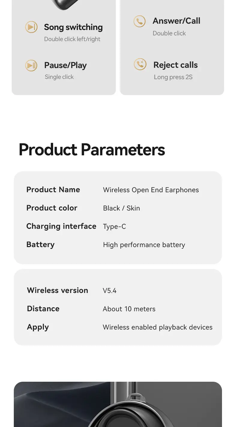 True Wireless Bluetooth Earphones with Smart AI Translation & Long Battery — feature 20